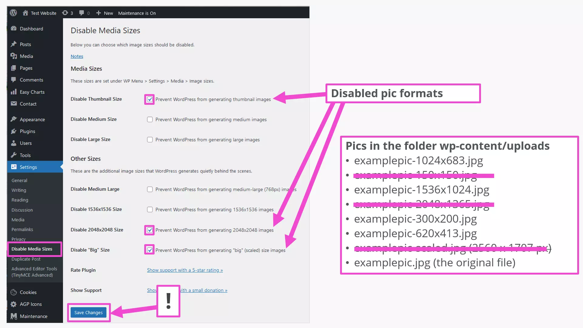 Disable preset image sizes in WordPress using a plugin Image: Disable preset image sizes in WordPress using a plugin